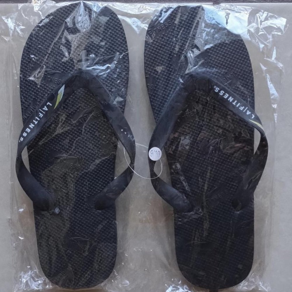 LA FITNESS Black Flip Flop